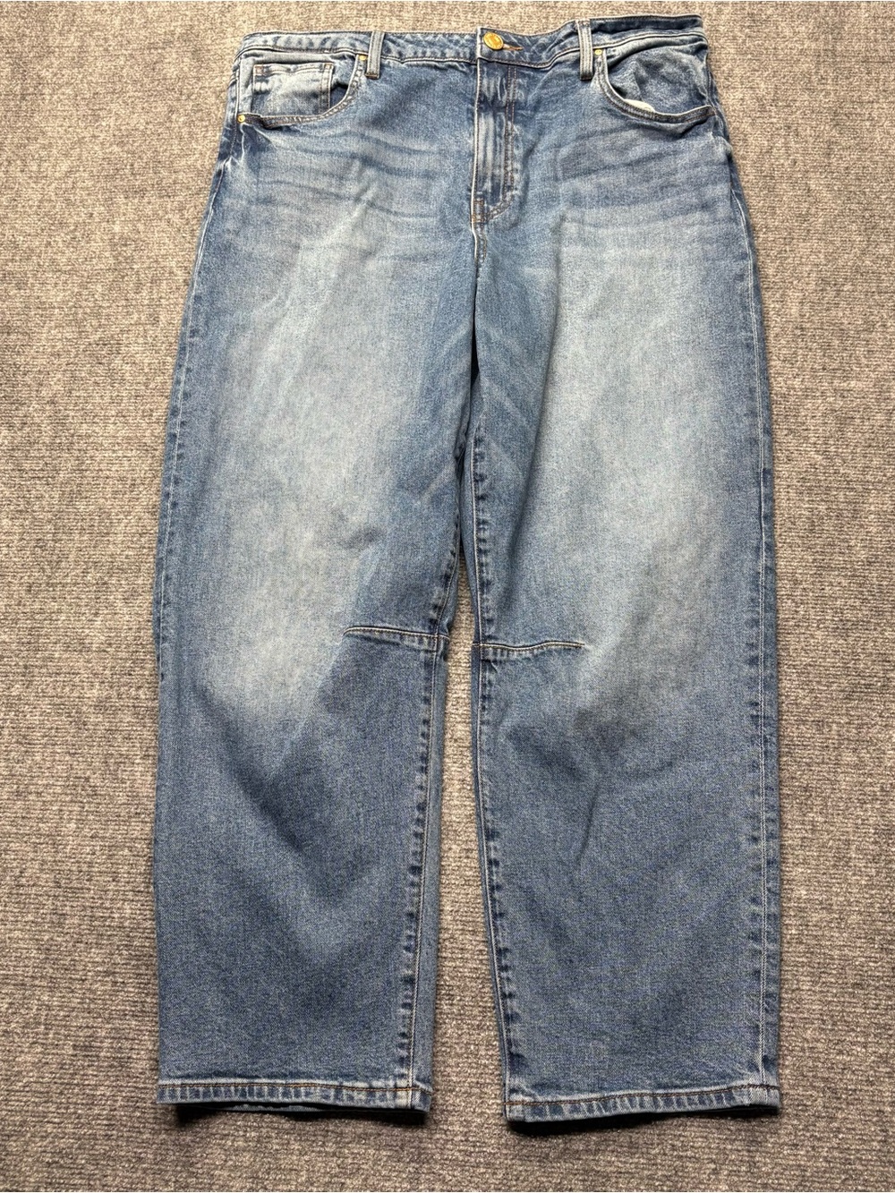 Kut From The Kloth Jeans Womens 12 (34x28) Blue Ashley Slouchy Barrel High Rise